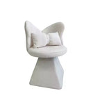 Chaise de vanité élégante Whisen avec dossier papillon, Chaise de coiffeuse moderne, Tabouret de maquillage, Chaise pivotante d'appoint, Chaises de salle à manger