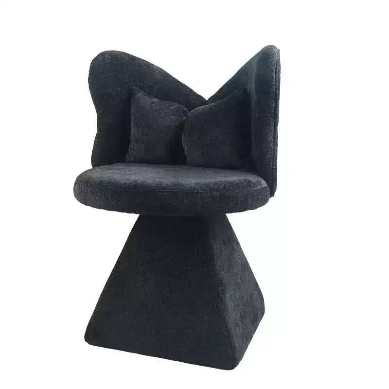 Chaise de vanité élégante Whisen avec dossier papillon, Chaise de coiffeuse moderne, Tabouret de maquillage, Chaise pivotante d'appoint, Chaises de salle à manger