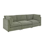 Canapé modulable Morden Fort 356 cm avec pouf de rangement, canapé en U avec assise profonde de 56 cm, canapé d'angle moderne en chenille pour salon