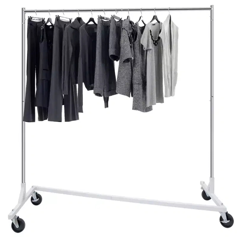 Portant à vêtements en métal robuste sur roulettes Home Collection