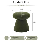 GDFStudio Becka Pouf Ottoman Pivotant en Tissu Teddy en Forme de Champignon avec Cadre en Bois