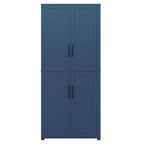 PexFix Armoire de cuisine autoportante avec 4 portes et étagères réglables, organisateur de rangement utilitaire au sol