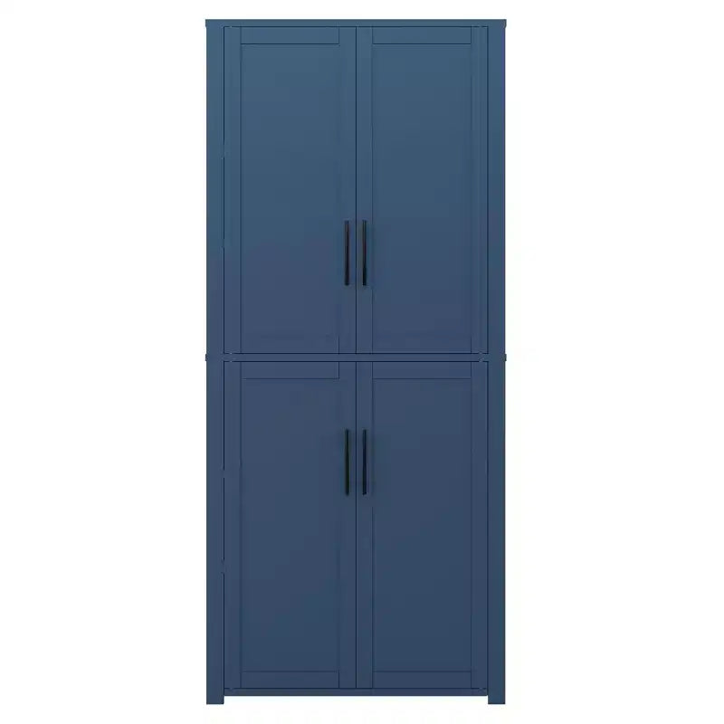 PexFix Armoire de cuisine autoportante avec 4 portes et étagères réglables, organisateur de rangement utilitaire au sol
