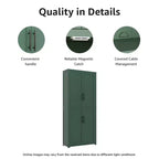 PexFix Armoire de cuisine autoportante avec 4 portes et étagères réglables, organisateur de rangement utilitaire au sol