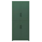 PexFix Armoire de cuisine autoportante avec 4 portes et étagères réglables, organisateur de rangement utilitaire au sol