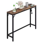 COZONY 39 Table d'entrée étroite avec ports USB, Console industrielle avec station de charge pour couloir, salon