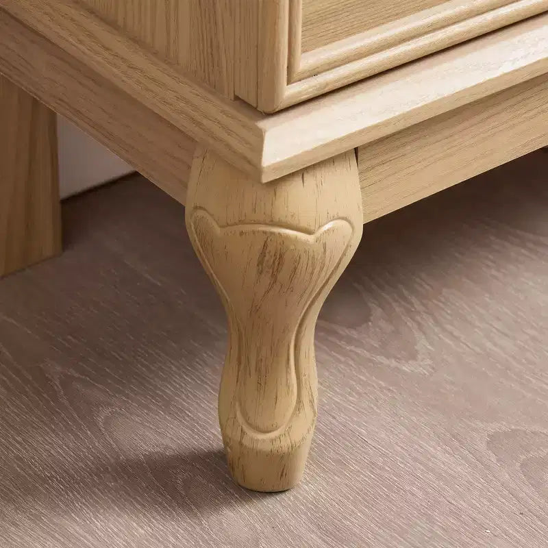 MAYEERTY Meuble de salle de bain en MDF étanche avec découpe pour lavabo et 2 tiroirs à fermeture douce