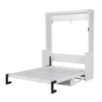 Lit escamotable vertical en bois queen size Clihome, lit mural escamotable, armoire lit escamotable