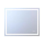 SUMERAIN Miroir de salle de bain mural LED 48x36, incassable, anti-buée ETL, intensité variable en continu