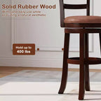 Costway Lot de 2/4 tabourets de bar pivotants de 76 cm de hauteur avec dossier, siège en similicuir pour pub