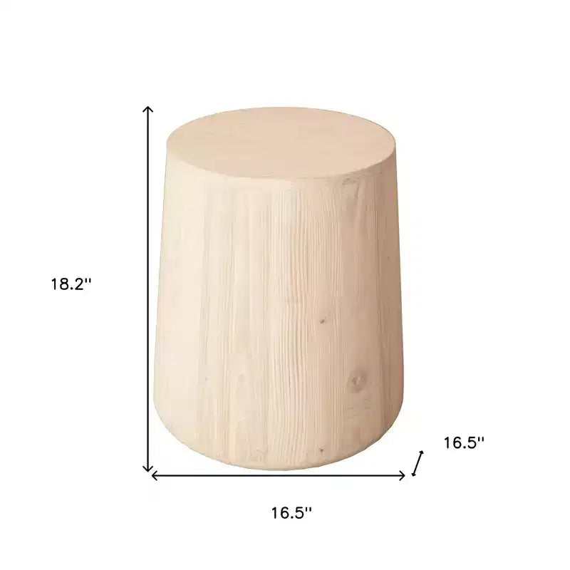 Table d'appoint ronde HomeRoots 18 en bois massif naturel