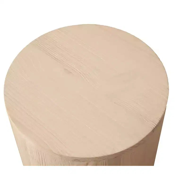 Table d'appoint ronde HomeRoots 18 en bois massif naturel