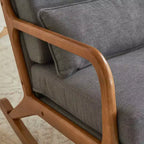 Fauteuil à bascule rembourré gris Karl Home