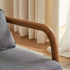 Fauteuil à bascule rembourré gris Karl Home