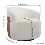 Fauteuil d'appoint pivotant moderne Christopher Knight Home Suroi avec cadre en bois et pieds en métal