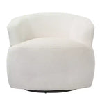 Fauteuil d'appoint pivotant moderne Christopher Knight Home Suroi avec cadre en bois et pieds en métal