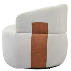Fauteuil d'appoint pivotant moderne Christopher Knight Home Suroi avec cadre en bois et pieds en métal