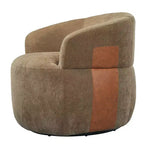 Fauteuil d'appoint pivotant moderne Christopher Knight Home Suroi avec cadre en bois et pieds en métal