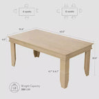 Table de salle à manger de style ferme pour 4 à 6 personnes, table de cuisine rectangulaire de 160 cm avec cadre en bois et finition marron pour la salle à manger