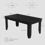 Table de salle à manger de style ferme pour 4 à 6 personnes, table de cuisine rectangulaire de 160 cm avec cadre en bois et finition marron pour la salle à manger