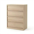 4 - Drawer Wooden Handle Cabinet in Walnut, Stylish Storage Solution for Home Organization, 1094718 cm