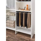 Rev-A-Shelf 24 Glissière pour cadre en fil métallique, capacité 9 pantalons, pour gain de place et organisation de placard, Chrome, PSC-2414CR