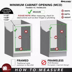 Rev-A-Shelf 24 Glissière pour cadre en fil métallique, capacité 9 pantalons, pour gain de place et organisation de placard, Chrome, PSC-2414CR