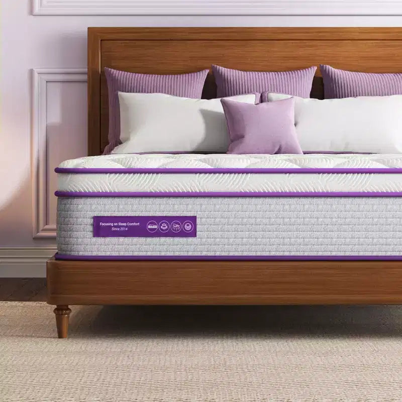 Matelas hybride à ressorts et mousse à mémoire de forme Sersper 8 pouces - Compatible avec les lits plateformes, les sommiers tapissiers ou les bases à lattes.