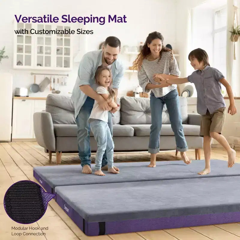 Matelas d'extérieur Sersper 4 pouces pour camping et VR avec poche latérale, imperméable, portable, pliant