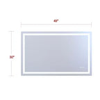 SUMERAIN Miroir de Salle de Bain Mural 48x30 avec 3 Couleurs, Miroir de Maquillage Intelligent LED Anti-Buée ETL avec Lumière