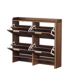 Meuble à chaussures Karl Home de 42,9 pouces avec 4 portes abattantes et déflecteur de table
