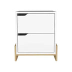 Cette table de chevet Luss à 2 tiroirs allie un style contemporain à des solutions de rangement astucieuses, créant ainsi un meuble peu encombrant.