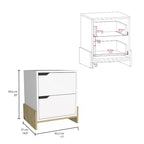 Cette table de chevet Luss à 2 tiroirs allie un style contemporain à des solutions de rangement astucieuses, créant ainsi un meuble peu encombrant.