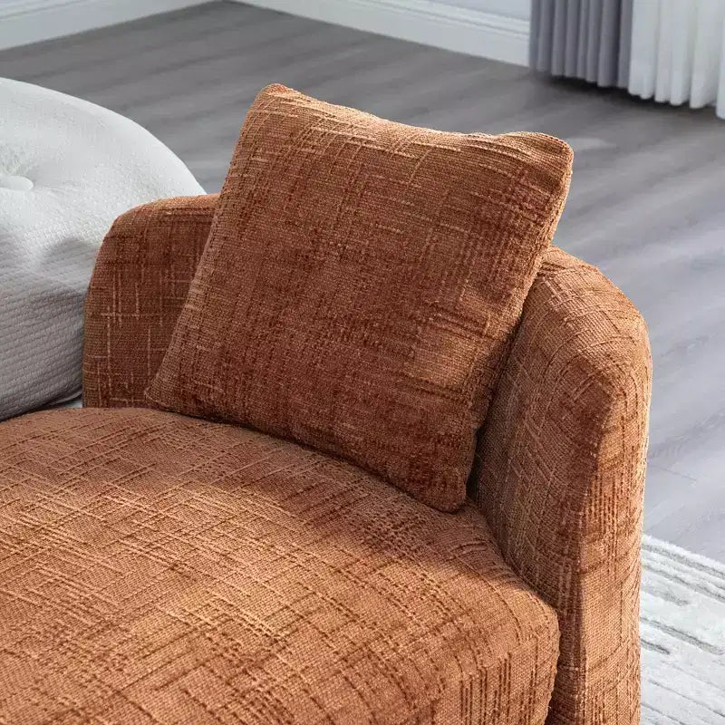 Banc rembourré, bout de lit rembourré en chenille, chaise longue, banc d'entrée minimaliste, repose-pieds avec coussin moelleux et oreiller - ModernLuxe