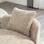 Banc rembourré, bout de lit rembourré en chenille, chaise longue, banc d'entrée minimaliste, repose-pieds avec coussin moelleux et oreiller - ModernLuxe