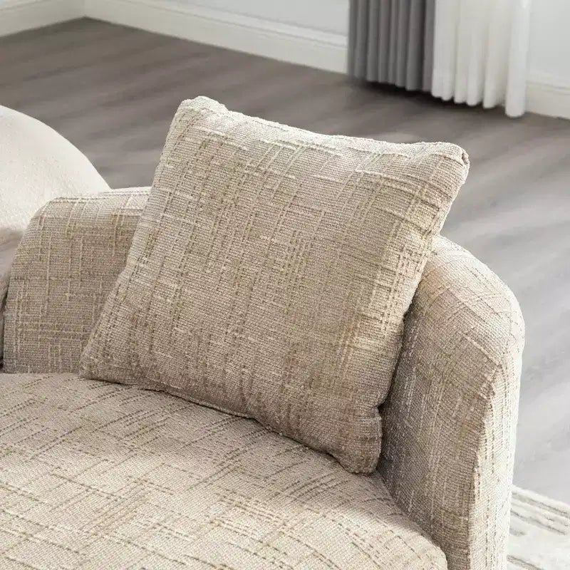 Banc rembourré, bout de lit rembourré en chenille, chaise longue, banc d'entrée minimaliste, repose-pieds avec coussin moelleux et oreiller - ModernLuxe