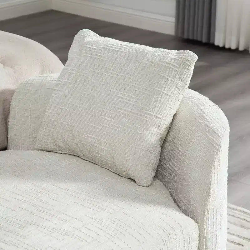Banc rembourré, bout de lit rembourré en chenille, chaise longue, banc d'entrée minimaliste, repose-pieds avec coussin moelleux et oreiller - ModernLuxe