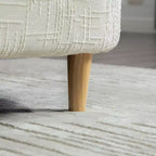 Banc rembourré, bout de lit rembourré en chenille, chaise longue, banc d'entrée minimaliste, repose-pieds avec coussin moelleux et oreiller - ModernLuxe