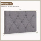 Tête de lit rembourrée Costway pour lit jumeau avec revêtement en tissu réglable en hauteur
