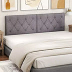 Tête de lit rembourrée Costway pour lit jumeau avec revêtement en tissu réglable en hauteur