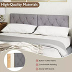 Tête de lit rembourrée Costway pour lit jumeau avec revêtement en tissu réglable en hauteur