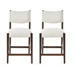 Tabourets de bar rembourrés GDFStudio Dallas Modern en bois d'hévéa (lot de 2)