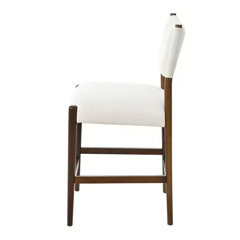 Tabourets de bar rembourrés GDFStudio Dallas Modern en bois d'hévéa (lot de 2)