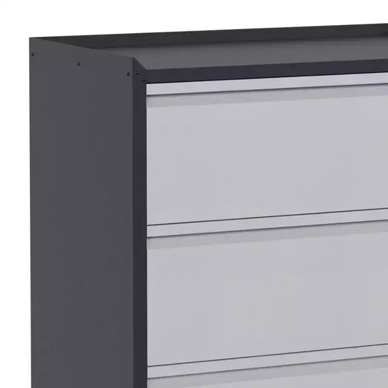 AOBABO Armoire de rangement à dossiers en acier verrouillable avec étagères réglables et roulettes pour l'organisation à la maison, à l'école, au bureau et dans le garage, Noir
