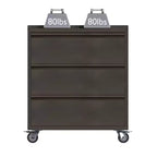 AOBABO Armoire de rangement à dossiers en acier verrouillable avec étagères réglables et roulettes pour l'organisation à la maison, à l'école, au bureau et dans le garage, Noir