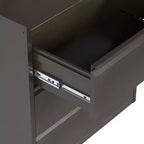AOBABO Armoire de rangement à dossiers en acier verrouillable avec étagères réglables et roulettes pour l'organisation à la maison, à l'école, au bureau et dans le garage, Noir