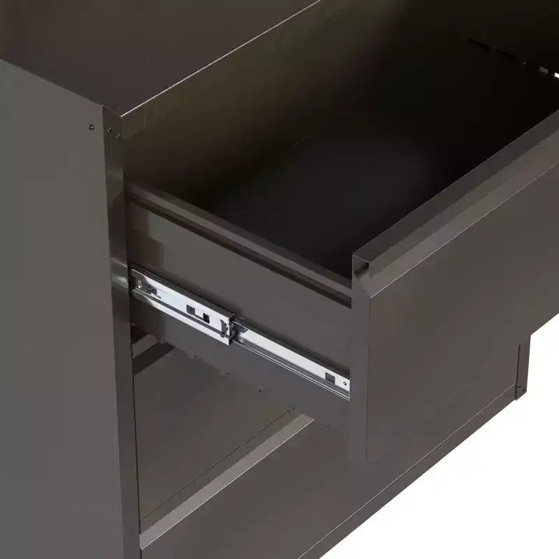AOBABO Armoire de rangement à dossiers en acier verrouillable avec étagères réglables et roulettes pour l'organisation à la maison, à l'école, au bureau et dans le garage, Noir