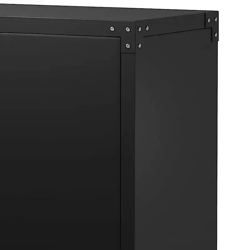 AOBABO Armoire de rangement à dossiers en acier verrouillable avec étagères réglables et roulettes pour l'organisation à la maison, à l'école, au bureau et dans le garage, Noir