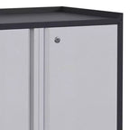 AOBABO Armoire de rangement à dossiers en acier verrouillable avec étagères réglables et roulettes pour l'organisation à la maison, à l'école, au bureau et dans le garage, Noir
