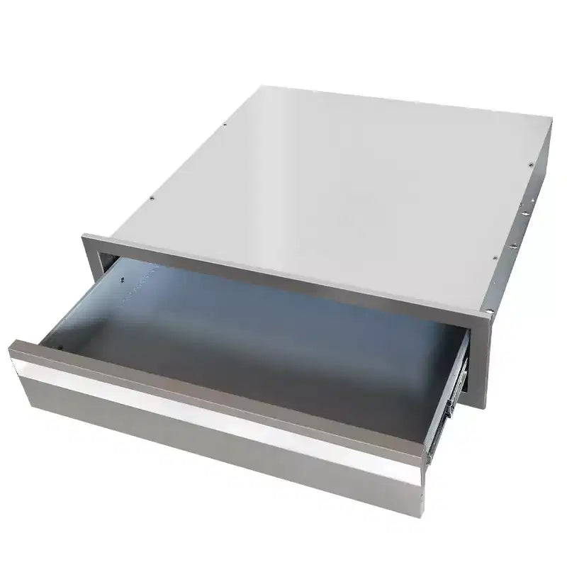 Tiroir de cuisine extérieure 24", tiroir simple encastré en acier inoxydable 304 pour îlot de barbecue, tiroir de rangement pour station de grillades de cuisine extérieure